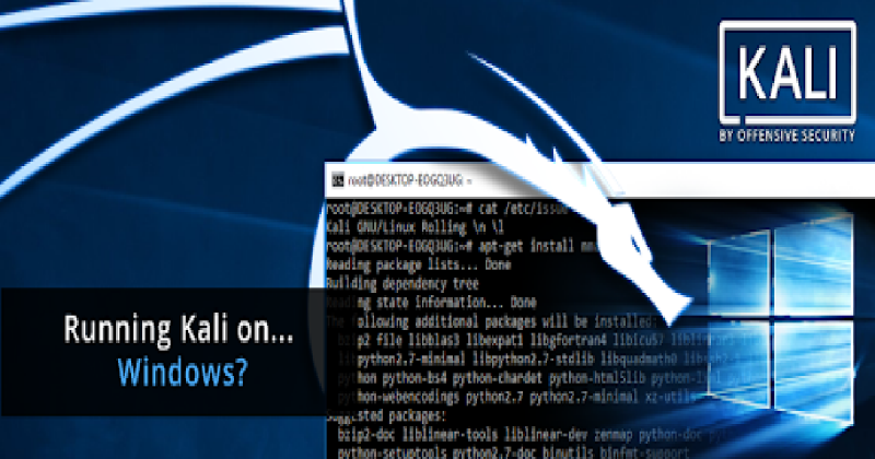 Windows Subsystem for Linux with Kali Linux!